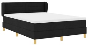 Boxspring Ágy Matrac nélkül - Fekete, 160x200 cm, Szövet