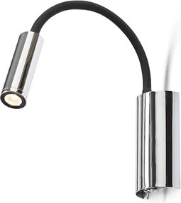 RENDL SHOW nástěnná černá chrom 230V LED 3W 3000K