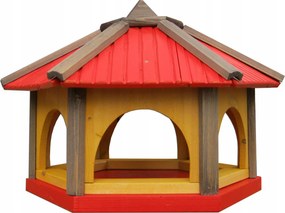 Nagy méretű fa madáretető a kertbe K50