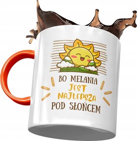 Narancssárga Bögre Melania Barátnőnek Ajándék Nyomtatott Fotóval