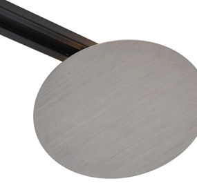 Modern, ágyúszürke mennyezeti lámpa sínrendszerhez, 1 fázisú, 2-lámpás - Iconic Pulley