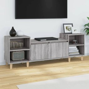 szürke sonoma színű szerelt fa TV-szekrény 160x35x55 cm