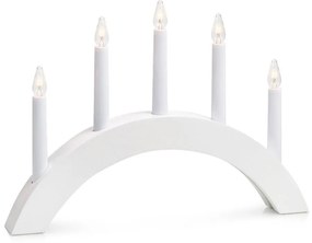 Fehér fénydekoráció karácsonyi mintával Atle – Markslöjd