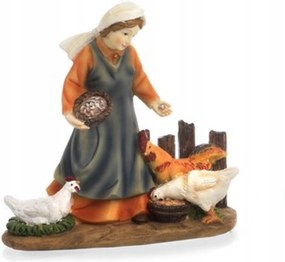 Betlehem dekorációs figura "Lány tyúkokkal"- 11cm magas figurákhoz