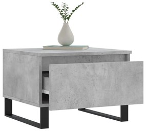 2 db betonszürke szerelt fa dohányzóasztal 50 x 46 x 35 cm