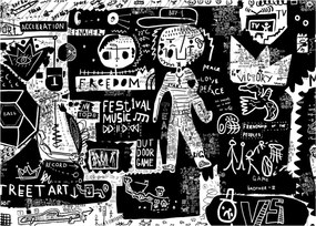 Üveg kép - Graffiti (70x50 cm)