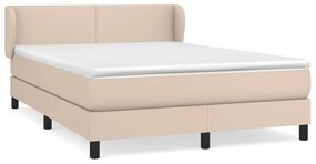 cappuccino színű műbőr rugós ágy matraccal 140 x 190 cm