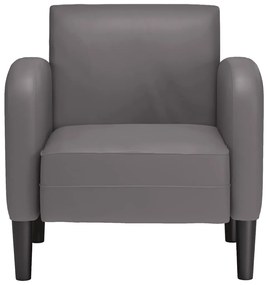 szürke műbőr kanapé szék karfával 54 cm