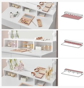 HATOR fehér sminkasztal