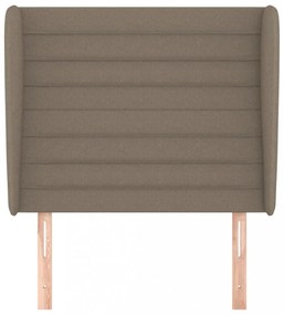 tópszínű szövet fejtámla szárnyakkal 103 x 23 x 118/128 cm