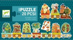 Sorozatkirakó puzzle - 10-ig számolok, 20 db-os - I count