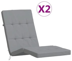 2 db szürke oxford szövet nyugágypárna