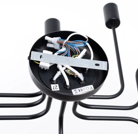 Sollux SL.1448 - Felületre szerelhető csillár VECTOR 8xE27/15W/230V fekete