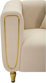 Krémszínű bársony fotel Alma – Mauro Ferretti