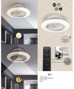 Rabalux 6710 - LED Dimmelhető mennyezeti lámpa ventilátorral DALFON LED/36W/23