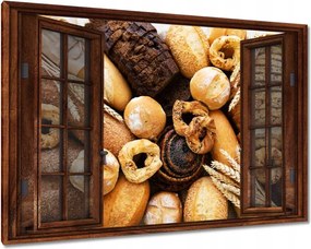 Vászonkép 90x60 Kenyér mix