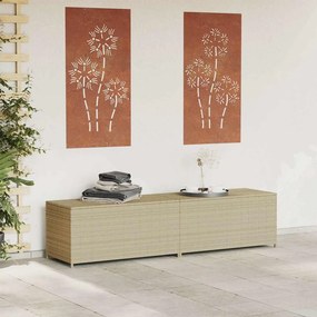 vidaXL vegyes bézs polyrattan kerti tárolóláda 469 L