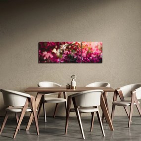 Virágzó bokor képe (órával) (90x30 cm)