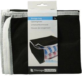 Tároló zsák az ágy alá, 60 x 45 x 30 cm, fekete