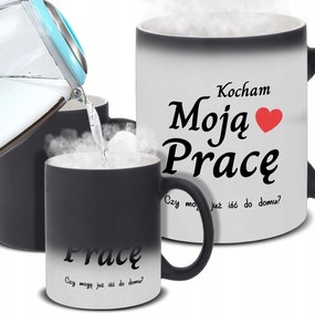 Mágikus Bögre 330ml Fekete Mat Ajándék Szeretem A Munkámat Vicces Minták