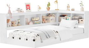 Ágy ágyráccsal, fehér, 90x200, TOSIA