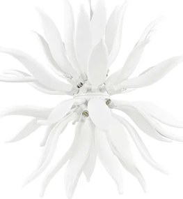 Ideal Lux - LED Csillár zsinóron LEAVES 12xG9/3W/230V átm. 80 cm fehér