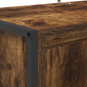 Cipőszekrény tárolóval Füstös tölgy 79 x 36 x 100 cm Faanyag