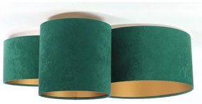 Mennyezeti lámpa SPACE 3xE27/60W/230V zöld/arany