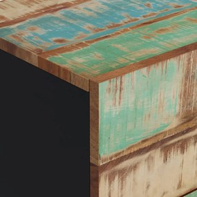 újrahasznosított fa tálalószekrény 3 fiókkal 40x33,5x75 cm