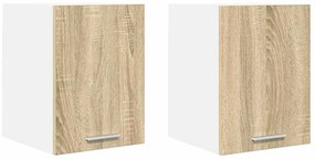 Függő szekrény Riga 2 pcs Sonoma tölgy és fehér 30 x 31 x 40 cm