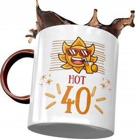 Bordó Bögre Születésnapra 40 40-es 40-es Ajándék Nyomtatott Fotóval