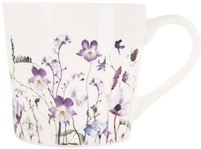 Fehér-lila porcelán bögre 430 ml Louka – Orion
