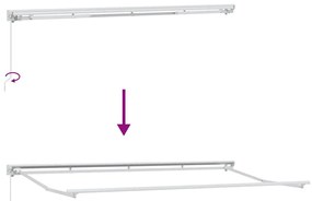 Behúzható napellenző Fehér 400x200 cm szövet