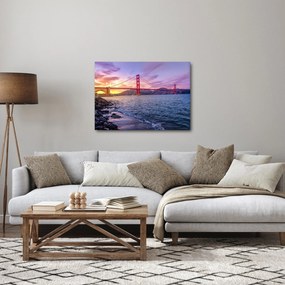 Kép a hídról napnyugtakor (70x50 cm)