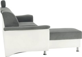 Kissarok, textilbőr fehér/szövet szürke, balos, SANTIAGO