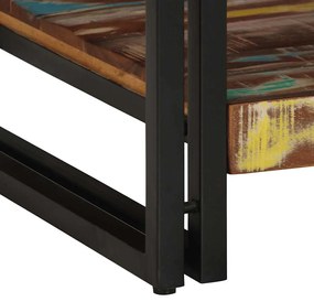 dohányzóasztal többszínű 90x50x38cm tömörfa újrahasznosított fa