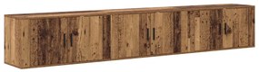 vidaXL Fali TV szekrény szett 3 pcs Öreg fa 80 x 34,5 x 40 cm Faanyag