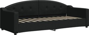 vidaXL fekete szövet kanapéágy 80 x 200 cm
