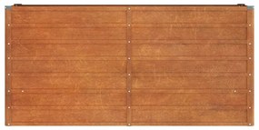 rozsda színű corten acél kerti magaságyás 160 x 40 x 77 cm
