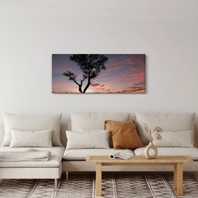 Kép - Fa és vöröses árnyalatok (120x50 cm)