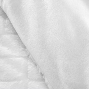 Fehér egyszemélyes mikroplüss ágyneműhuzat 135x200 cm Cosy Diamond – Catherine Lansfield