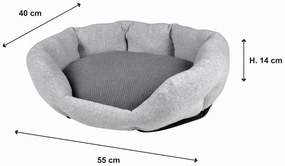 Szürke fekhely kutyáknak 40x55 cm – Love Story