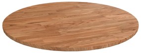 világosbarna kezelt tömör tölgyfa kerek asztallap Ø40x1,5 cm