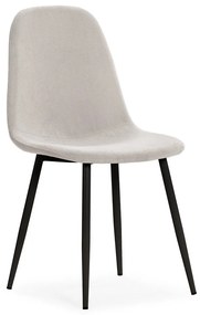 Krémszínű kárpitozott étkezőszék szett 4 db-os Minka – Marckeric