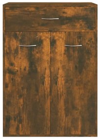 füstös tölgy színű szerelt fa cipősszekrény 60 x 35 x 84 cm