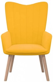 mustársárga bársony pihenőszék lábtartóval