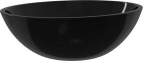 vidaXL fehér üveg fekete 50 x 37 x 14 cm