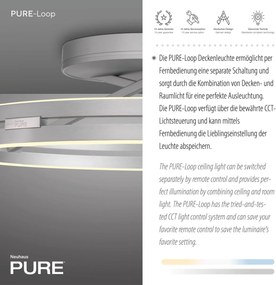 Paul Neuhaus modern mennyezeti lámpa pure loop eloxált alumínium pln6552-95