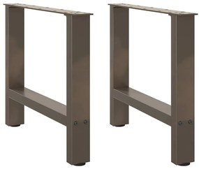 2 db natúr acél dohányzóasztal láb 50 x (42-43) cm acél