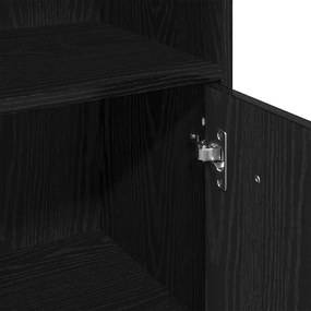 Fürdőszobai Bútor Készlet 3 pcs Fekete tölgy 30 x 30 x 180 cm